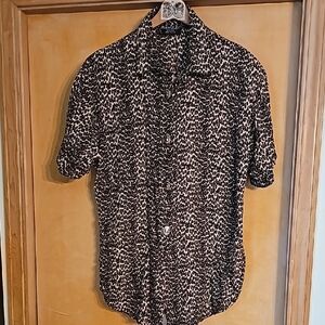 Vintage Leopard Print Top